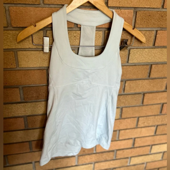 Lululemon Thick Strap Scoop Neck Halter Tank Top Light Blue Size Small - Picture 1 of 6